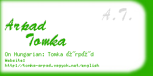 arpad tomka business card